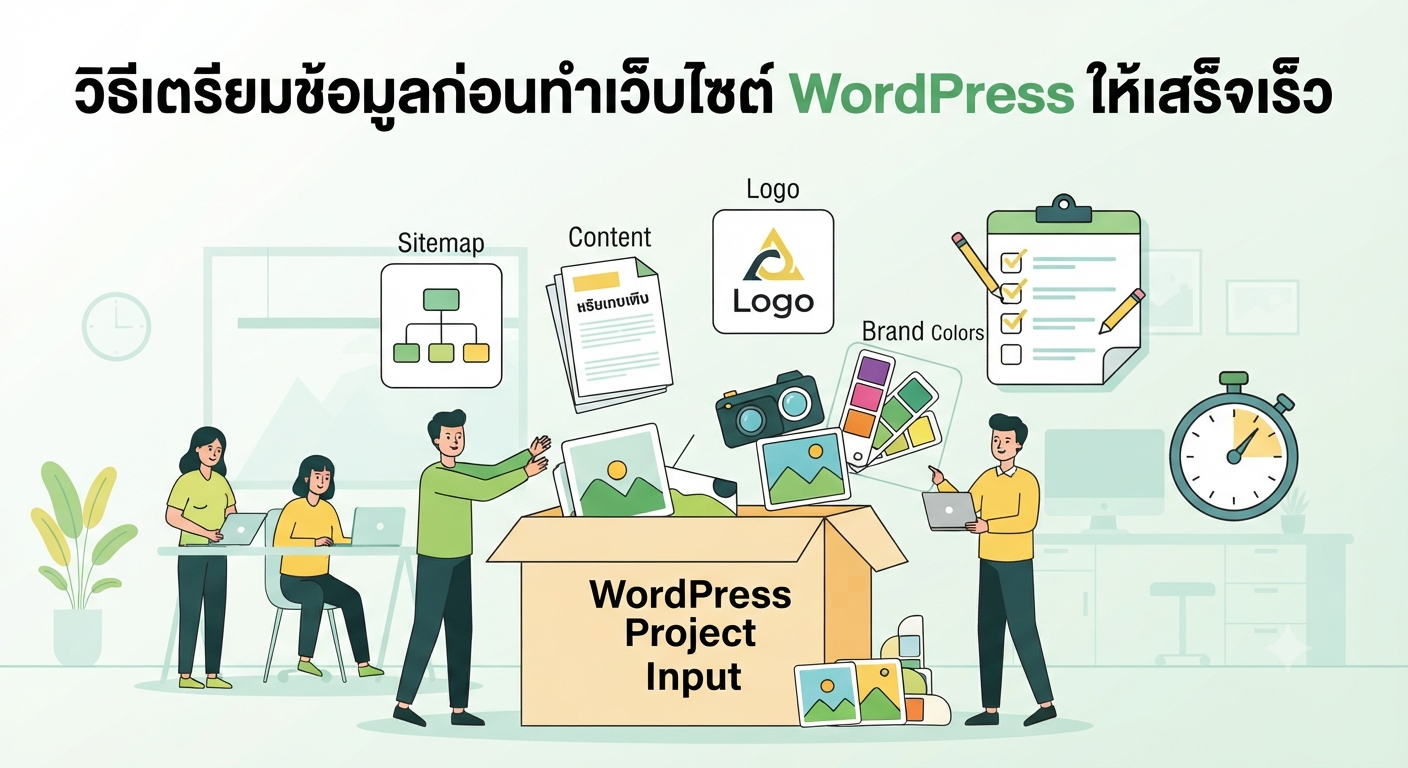 วิธีเตรียมข้อมูลก่อนทำเว็บไซต์ WordPress ให้เสร็จเร็ว