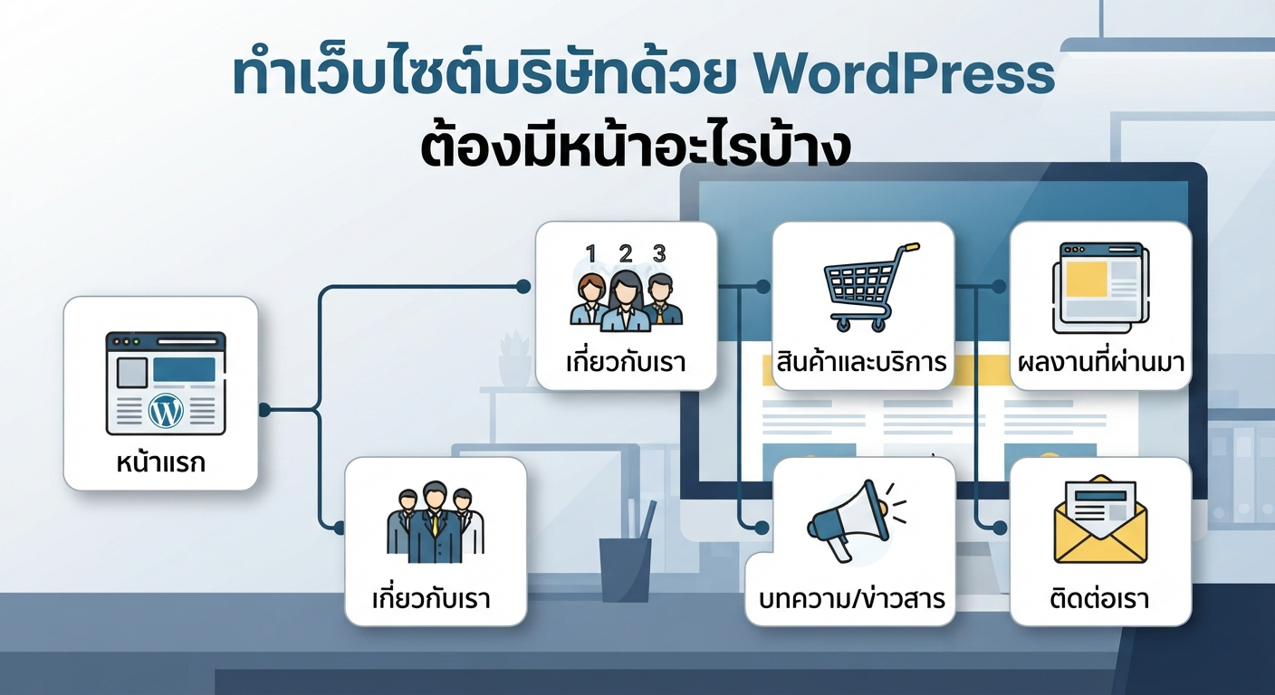 ทำเว็บไซต์บริษัทด้วย WordPress ต้องมีหน้าอะไรบ้าง